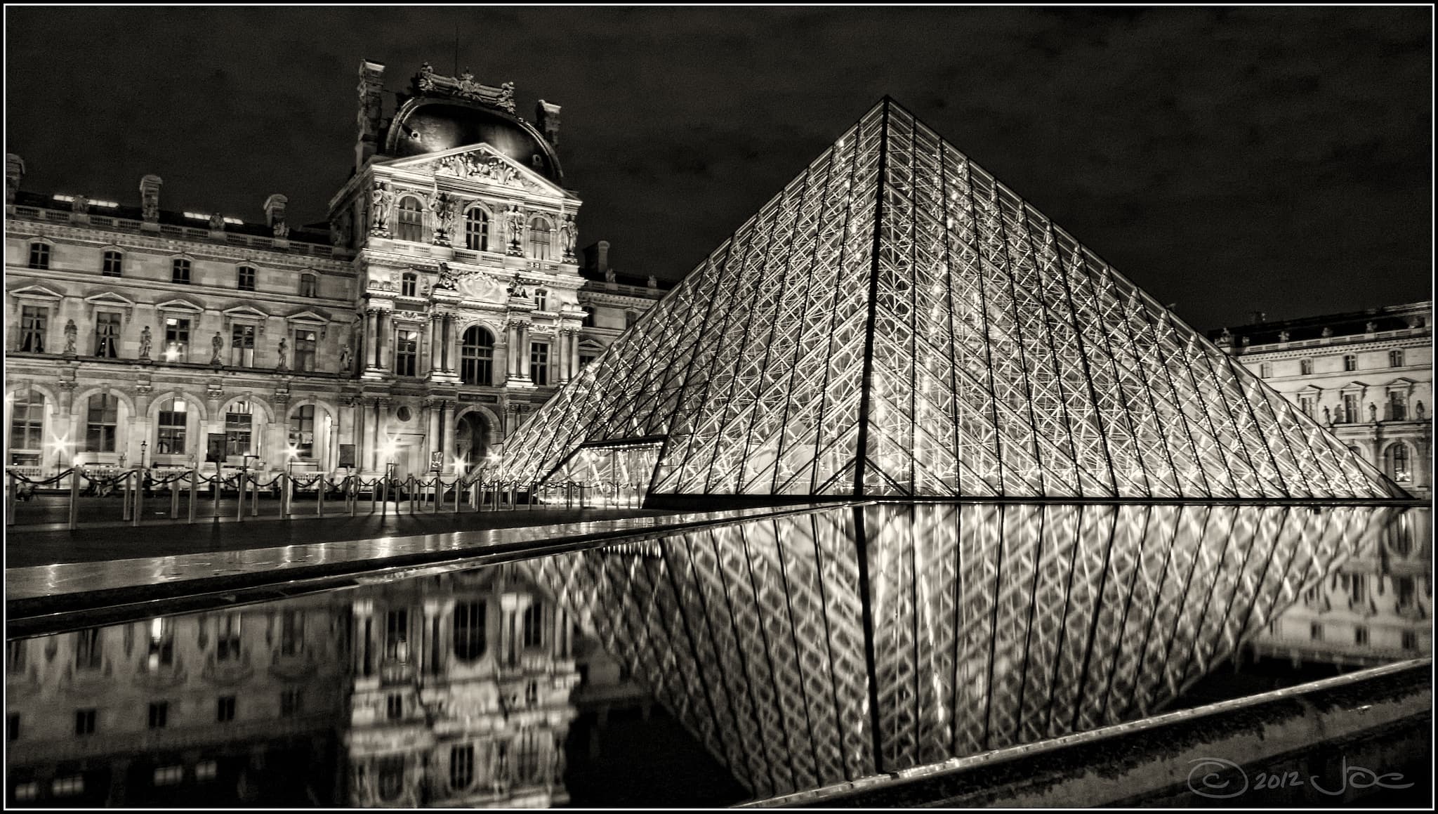 The Louvre Museum with its Glass Pyramid